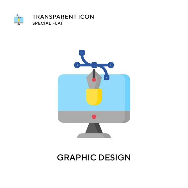 Vektorová Ikona Grafického Návrhu Ilustrace Plochého Stylu Eps Vektor — Stockový vektor