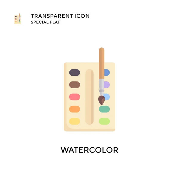 Een Aquarelvectoricoon Platte Stijl Illustratie Eps Vector — Stockvector