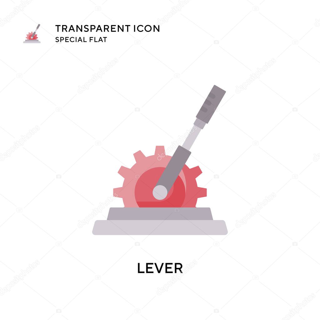 Lever vector icon. Flat style illustration. EPS 10 vector.