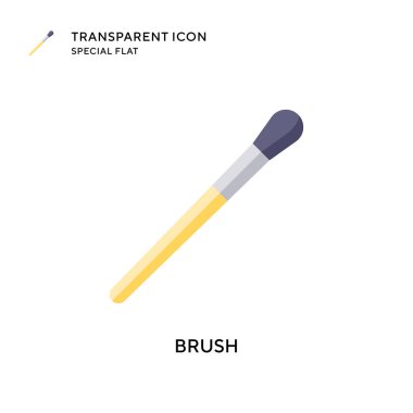 Fırça vektör simgesi. Düz çizim. EPS 10 vektörü.