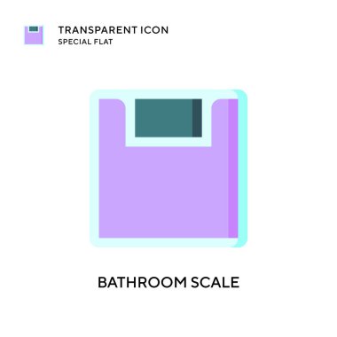 Banyo ölçekli vektör ikonu. Düz çizim. EPS 10 vektörü.