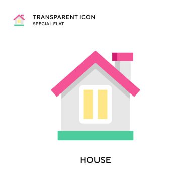 Ev vektör simgesi. Düz çizim. EPS 10 vektörü.