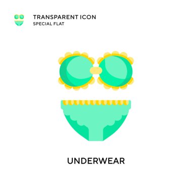 İç çamaşırı vektör simgesi. Düz çizim. EPS 10 vektörü.