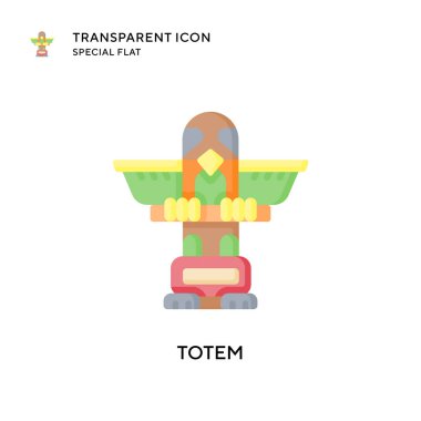 Totem vektör simgesi. Düz çizim. EPS 10 vektörü.