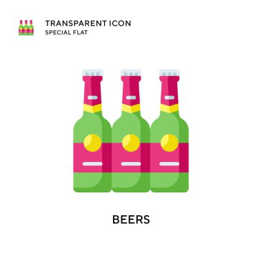 Bira vektör simgesi. Düz çizim. EPS 10 vektörü.