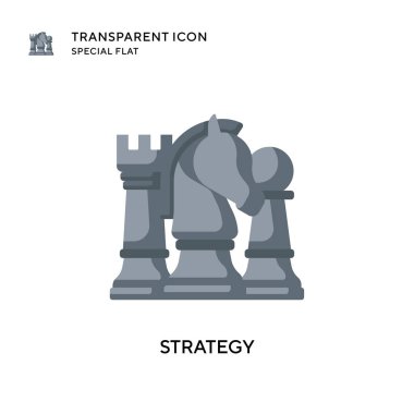 Strateji vektör simgesi. Düz çizim. EPS 10 vektörü.