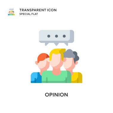 Fikir vektör simgesi. Düz çizim. EPS 10 vektörü.