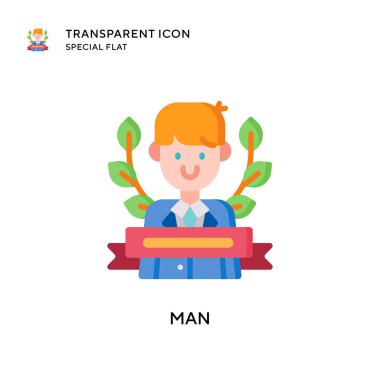 İnsan vektör simgesi. Düz çizim. EPS 10 vektörü.