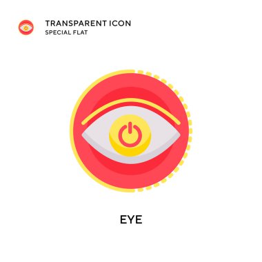 Göz vektör simgesi. Düz çizim. EPS 10 vektörü.