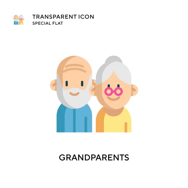 Büyükbabalar vektör ikonu. Düz çizim. EPS 10 vektörü.