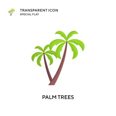 Palmiye ağaçları vektör simgesi. Düz çizim. EPS 10 vektörü.