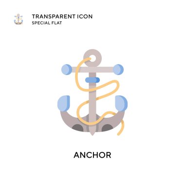 Çapa vektör simgesi. Düz çizim. EPS 10 vektörü.