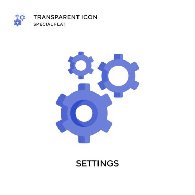 Ayarlar vektör simgesi. Düz çizim. EPS 10 vektörü.