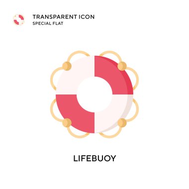 Lifebuoy vektör simgesi. Düz çizim. EPS 10 vektörü.