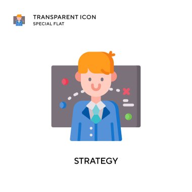 Strateji vektör simgesi. Düz çizim. EPS 10 vektörü.