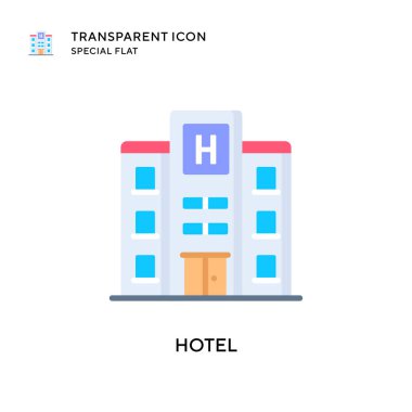 Otel vektör simgesi. Düz çizim. EPS 10 vektörü.