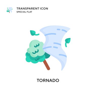 Tornado vektör simgesi. Düz çizim. EPS 10 vektörü.