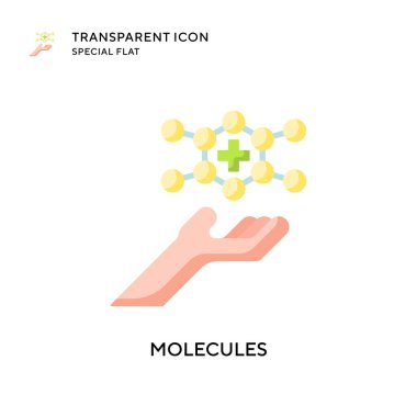 Molekül vektör simgesi. Düz çizim. EPS 10 vektörü.