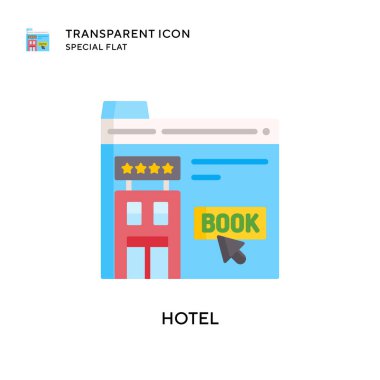 Otel vektör simgesi. Düz çizim. EPS 10 vektörü.