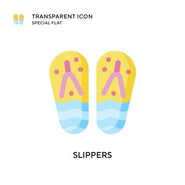 Terlik vektör simgesi. Düz çizim. EPS 10 vektörü.