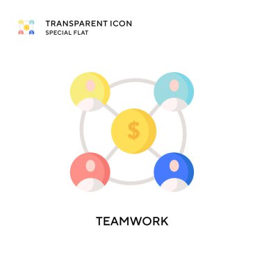 Takım çalışması vektör simgesi. Düz çizim. EPS 10 vektörü.