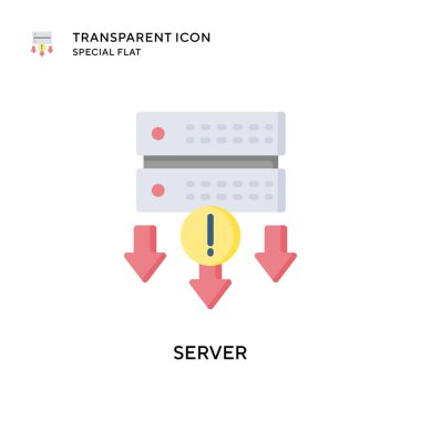 Sunucu vektör simgesi. Düz çizim. EPS 10 vektörü.