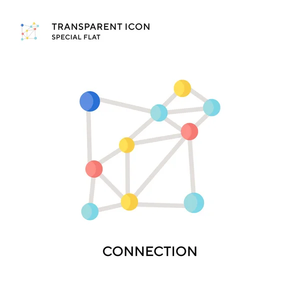 Ícone Vetor Conexão Ilustração Estilo Plano Vetor Eps — Vetor de Stock