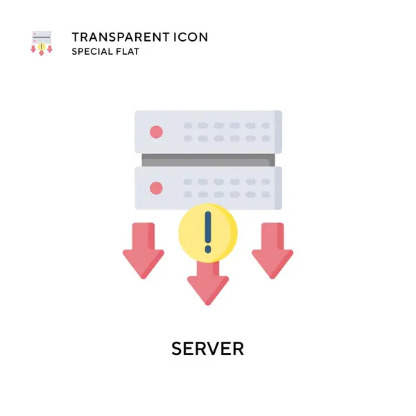 Icona Vettoriale Server Illustrazione Stile Piatto Vettore Eps — Vettoriale Stock