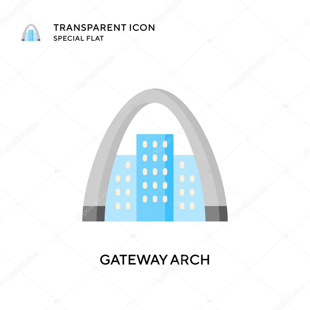 Gateway arch vector icon. Flat style illustration. EPS 10 vector.