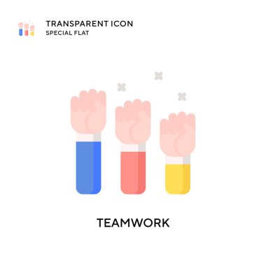 Takım çalışması vektör simgesi. Düz çizim. EPS 10 vektörü.