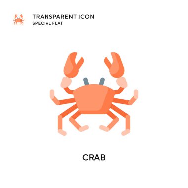 Yengeç vektör simgesi. Düz çizim. EPS 10 vektörü.