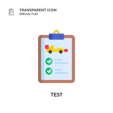 Test vektör simgesi. Düz çizim. EPS 10 vektörü.