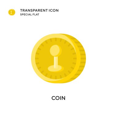 Sikke vektör simgesi. Düz çizim. EPS 10 vektörü.