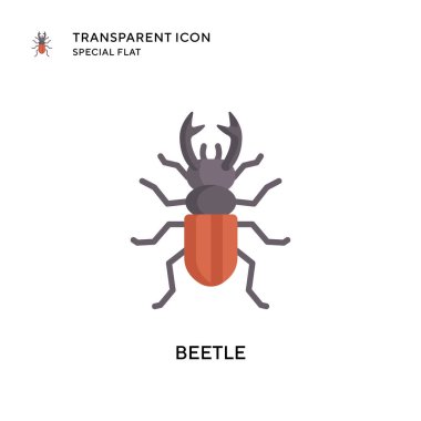 Böcek vektör simgesi. Düz çizim. EPS 10 vektörü.