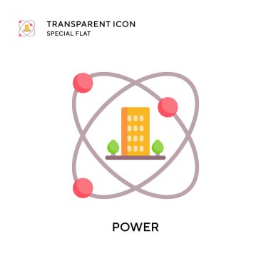 Güç vektör simgesi. Düz çizim. EPS 10 vektörü.