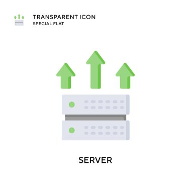 Sunucu vektör simgesi. Düz çizim. EPS 10 vektörü.