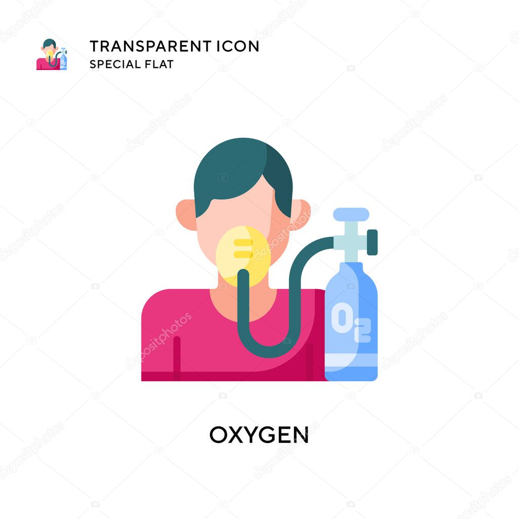 Oxygen vector icon. Flat style illustration. EPS 10 vector.