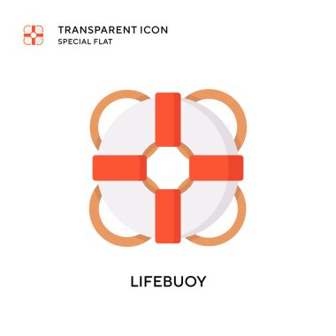Lifebuoy vektör simgesi. Düz çizim. EPS 10 vektörü.