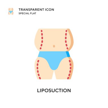 Liposuction vektör simgesi. Düz çizim. EPS 10 vektörü.