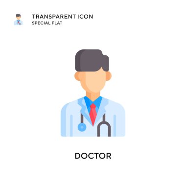 Doktor vektör simgesi. Düz çizim. EPS 10 vektörü.