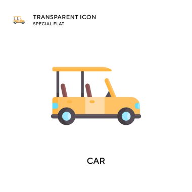 Araba vektör simgesi. Düz çizim. EPS 10 vektörü.