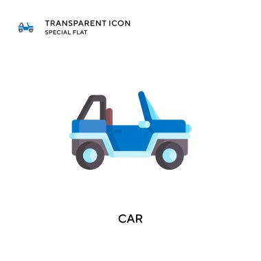 Araba vektör simgesi. Düz çizim. EPS 10 vektörü.