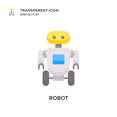 Robot vektör simgesi. Düz çizim. EPS 10 vektörü.