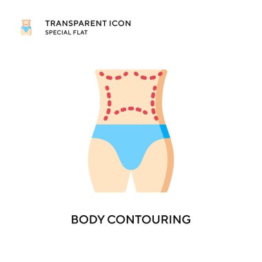 Vücut şekillendirme vektör simgesi. Düz çizim. EPS 10 vektörü.