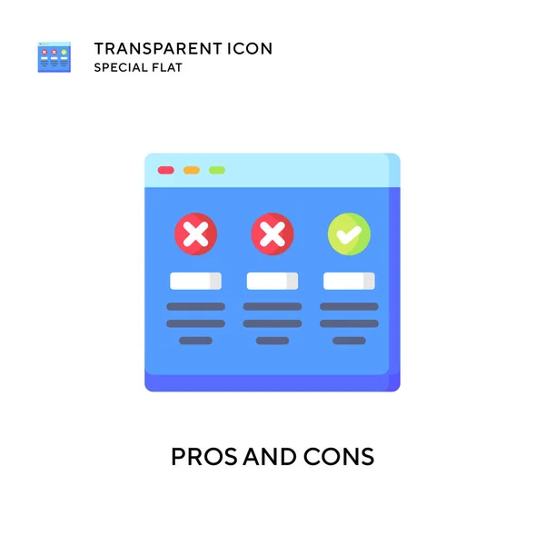 Pros and cons vector icon. Flat style illustration. EPS 10 vector. — Stock Illustration Pros Cons Vector Icon Flat Style Illustration Eps Vector Vector Graphics