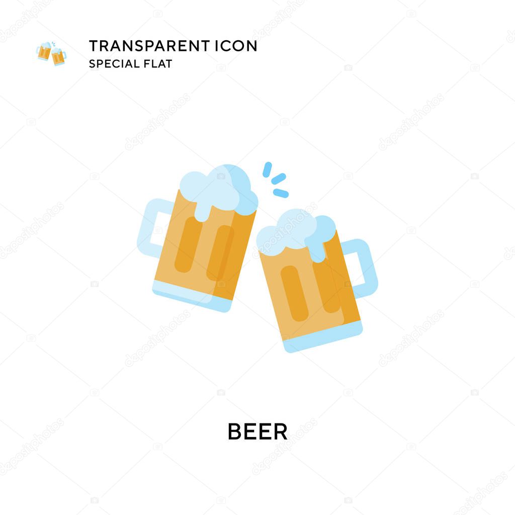 Beer vector icon. Flat style illustration. EPS 10 vector.