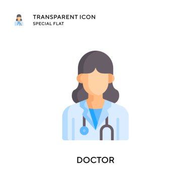 Doktor vektör simgesi. Düz çizim. EPS 10 vektörü.