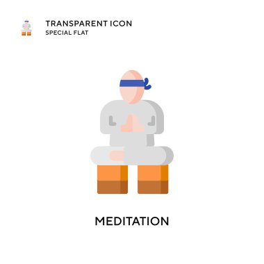 Meditasyon vektör simgesi. Düz çizim. EPS 10 vektörü.