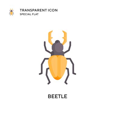 Böcek vektör simgesi. Düz çizim. EPS 10 vektörü.