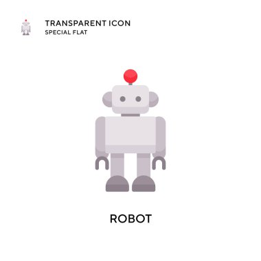 Robot vektör simgesi. Düz çizim. EPS 10 vektörü.
